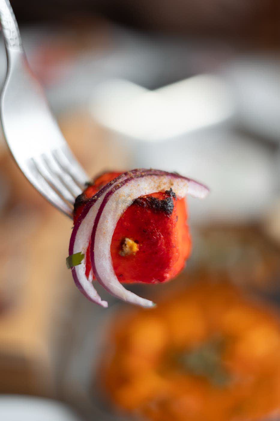 Tandoori chicken close up
